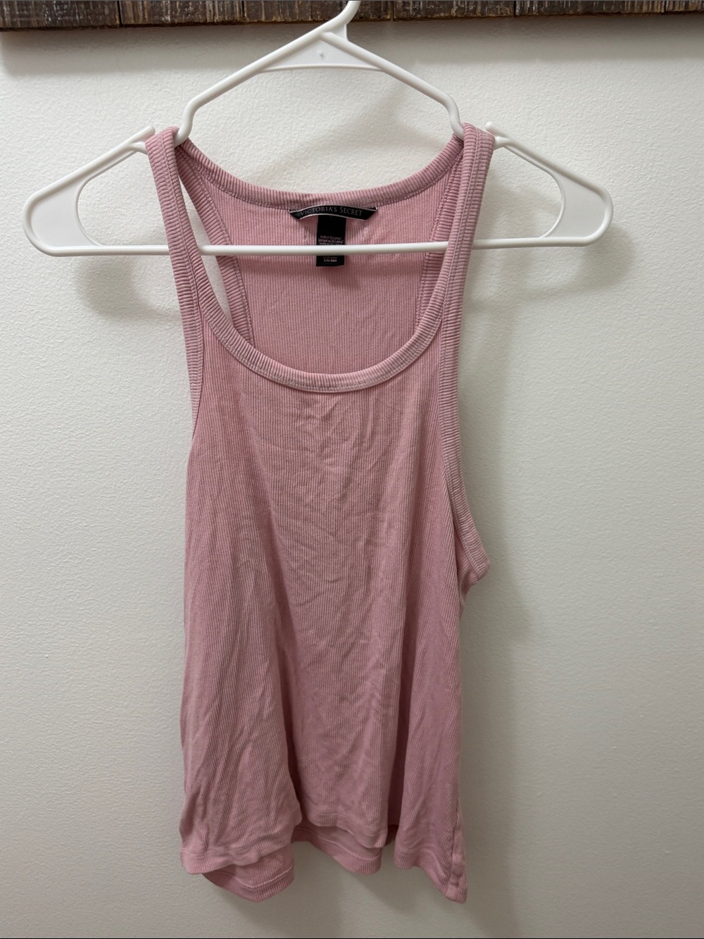 Victoria's Secret Ribbed Tank Top - Light Mauve Pink